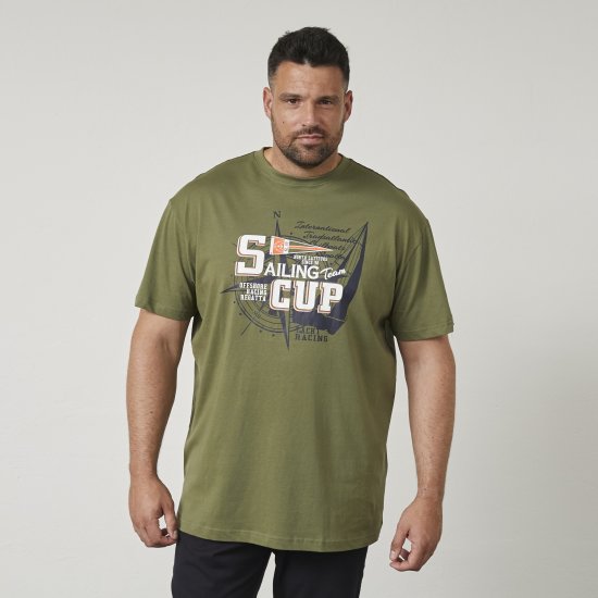 North Latitude 61119 Tričko S Potiskem Olivově Zelená - Trička - Trička nadměrné velikosti - 2XL-14XL