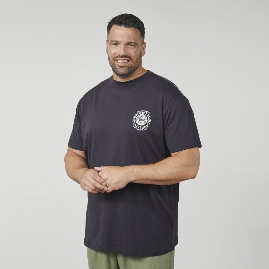 North Latitude 61122 Tričko S Potiskem Černá - Trička - Trička nadměrné velikosti - 2XL-14XL