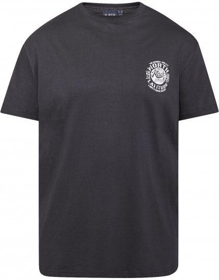 North Latitude 61122 Tričko S Potiskem Černá - Trička - Trička nadměrné velikosti - 2XL-14XL