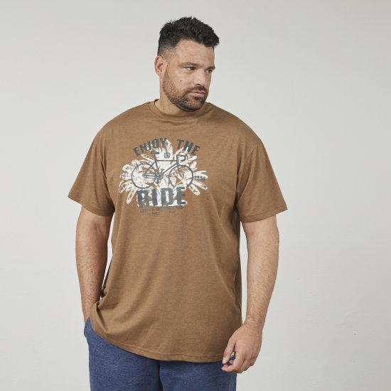 North Latitude 61315 Tričko S Potiskem Camel - Trička - Trička nadměrné velikosti - 2XL-14XL