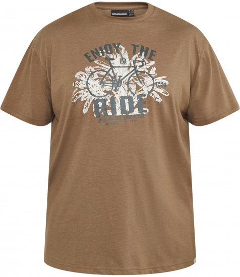 North Latitude 61315 Tričko S Potiskem Camel - Trička - Trička nadměrné velikosti - 2XL-14XL