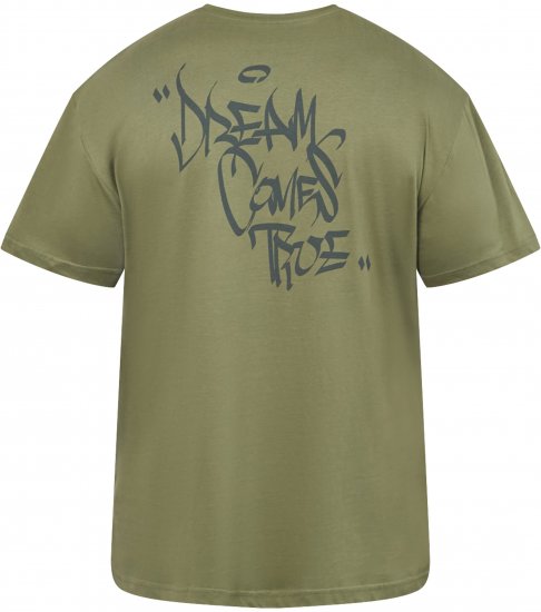 North Latitude 61320 Tričko S Potiskem Na Zádech Olivově Zelená - Trička - Trička nadměrné velikosti - 2XL-14XL