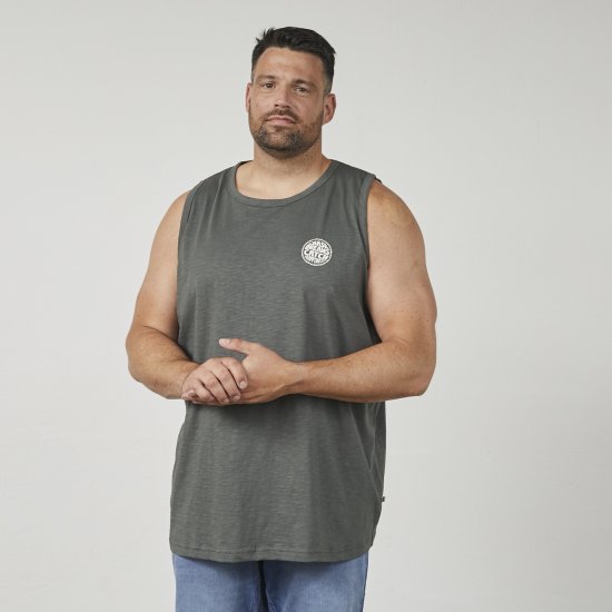 North Latitude 61323 Tílko Slub Tmavě Prachově Zelená - Trička - Trička nadměrné velikosti - 2XL-14XL