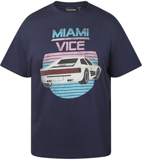 North Latitude 61351 MIAMI VICE Tričko Námořnická Modrá - Trička - Trička nadměrné velikosti - 2XL-14XL