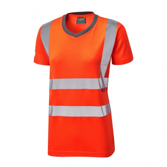 Leo Belstone EcoViz Comfort Women's T-Shirt Orange - Pracovní Oděvy - 