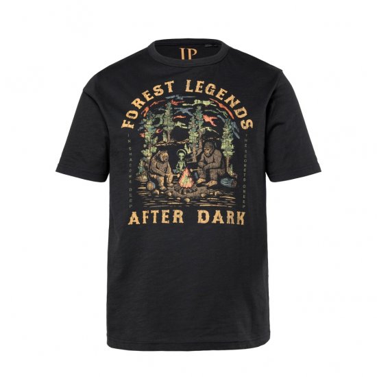 JP1880 T-Shirt Short Sleeve Forest Legends Black - Trička - Trička nadměrné velikosti - 2XL-14XL