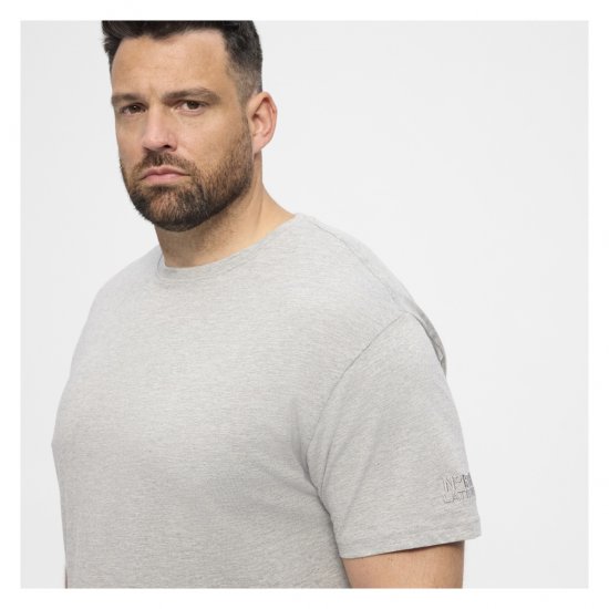 North Latitude T-Shirt O-Neck Grey Melange - Trička - Trička nadměrné velikosti - 2XL-14XL