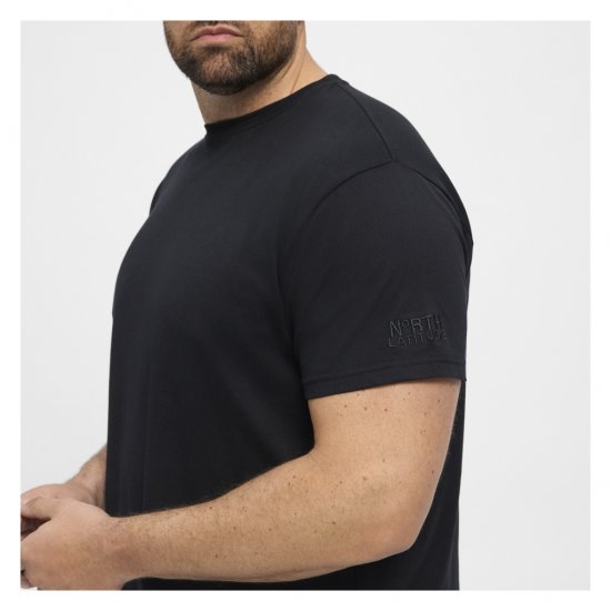 North Latitude T-Shirt O-Neck Black - Trička - Trička nadměrné velikosti - 2XL-14XL