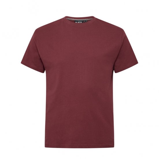North Latitude T-Shirt O-Neck Bordeaux - Trička - Trička nadměrné velikosti - 2XL-14XL