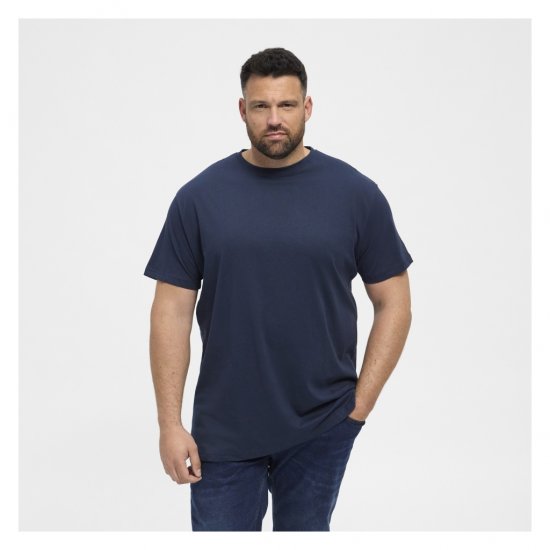 North Latitude Denim 2-Pack T-Shirt Navy Blue - Trička - Trička nadměrné velikosti - 2XL-14XL