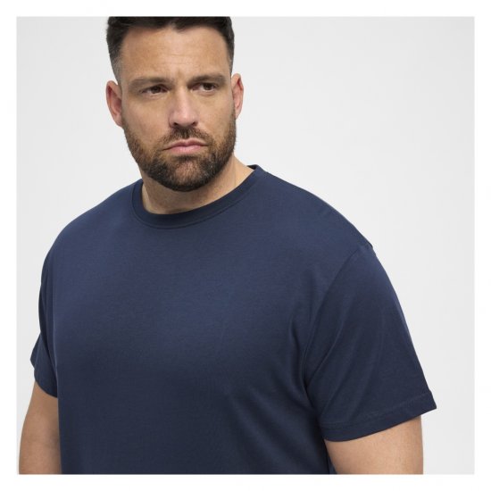 North Latitude Denim 2-Pack T-Shirt Navy Blue - Trička - Trička nadměrné velikosti - 2XL-14XL