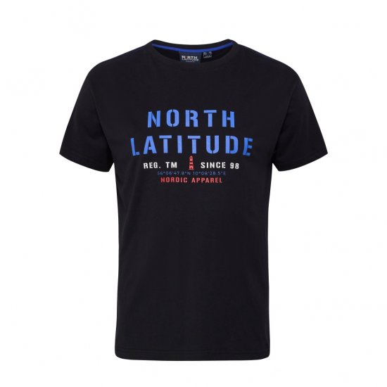 North Latitude Logo T-Shirt Black - Trička - Trička nadměrné velikosti - 2XL-14XL