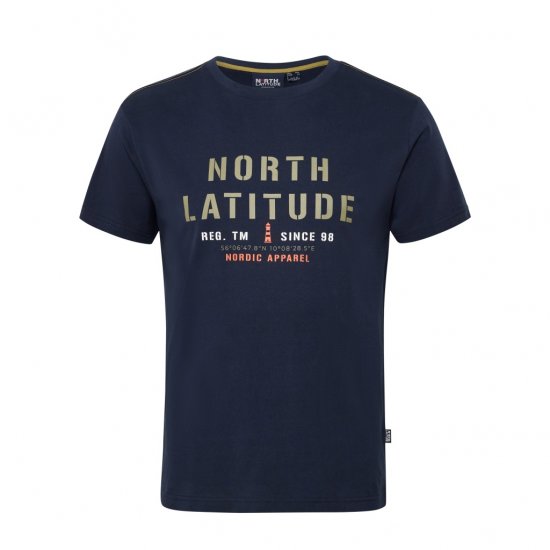 North Latitude Logo T-Shirt Navy - Trička - Trička nadměrné velikosti - 2XL-14XL