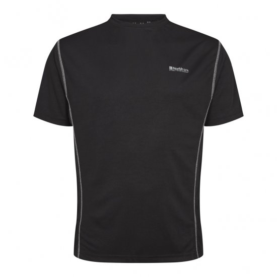 North Latitude Sport Tech T-Shirt Black - Trička - Trička nadměrné velikosti - 2XL-14XL