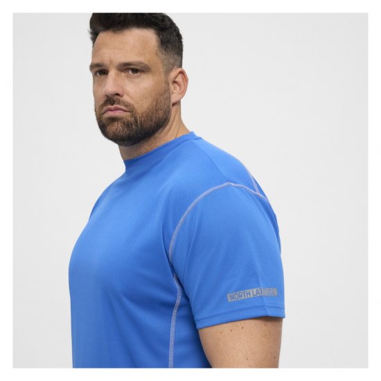 North Latitude Sport Tech T-Shirt Cobolt Blue - Trička - Trička nadměrné velikosti - 2XL-14XL