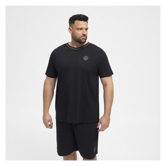 North Latitude Pyjama T-Shirt V-Neck Short Sleeve Black - Pyžama/oblečení pro volný čas - Pyžama/oblečení pro volný čas 2XL-10XL