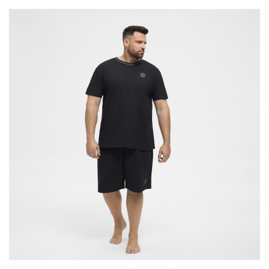 North Latitude Pyjama T-Shirt V-Neck Short Sleeve Black - Pyžama/oblečení pro volný čas - Pyžama/oblečení pro volný čas 2XL-10XL