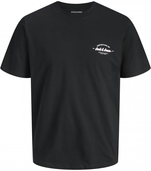 Jack & Jones Brandon T-Shirt Black - Trička - Trička nadměrné velikosti - 2XL-14XL