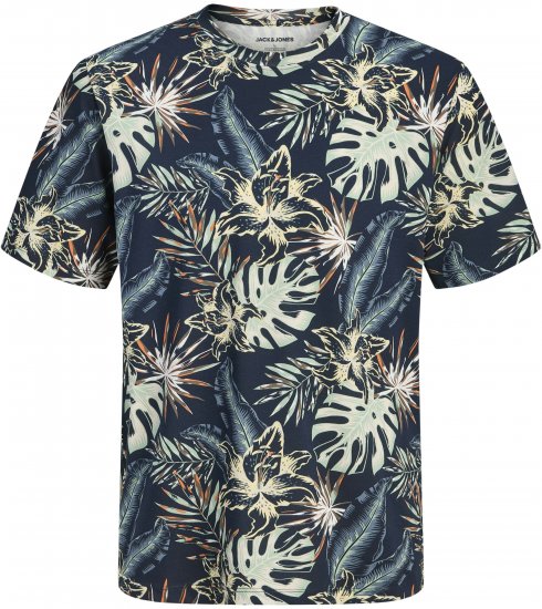 Jack & Jones Honolulu T-Shirt Navy - Trička - Trička nadměrné velikosti - 2XL-14XL