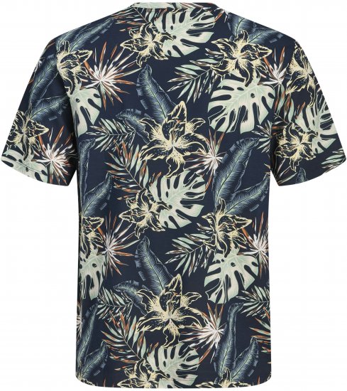 Jack & Jones Honolulu T-Shirt Navy - Trička - Trička nadměrné velikosti - 2XL-14XL