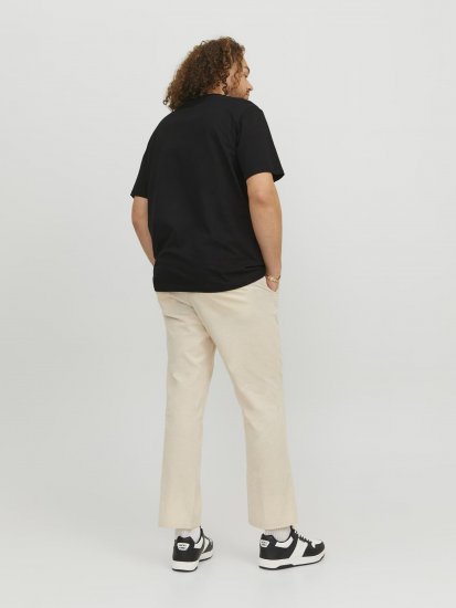 Jack & Jones Logan T-Shirt Black - Trička - Trička nadměrné velikosti - 2XL-14XL