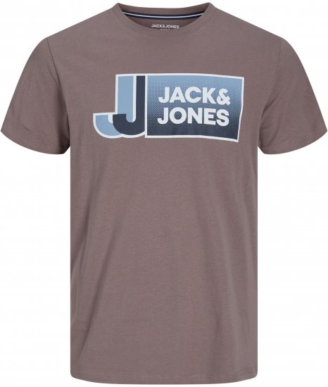 Jack & Jones Logan T-Shirt Brown - Trička - Trička nadměrné velikosti - 2XL-14XL