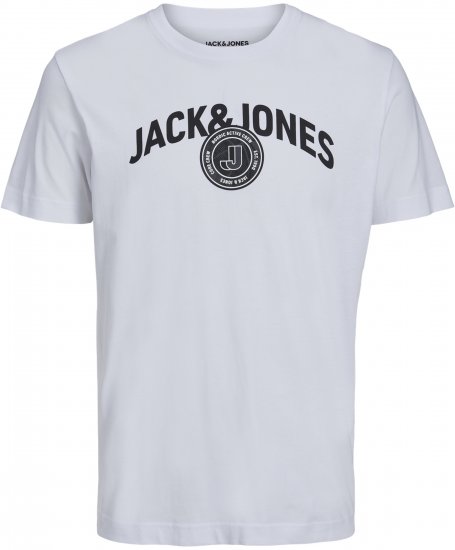 Jack & Jones Ounce Logo T-Shirt White - Trička - Trička nadměrné velikosti - 2XL-14XL