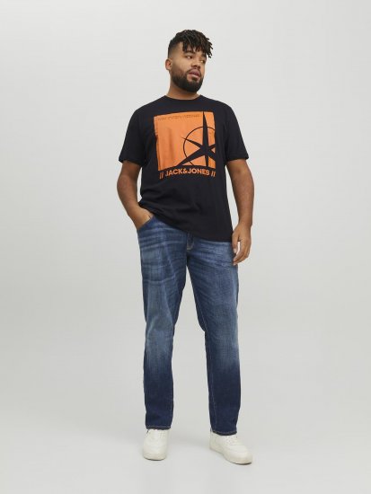 Jack & Jones Conrad T-Shirt Black - Trička - Trička nadměrné velikosti - 2XL-14XL