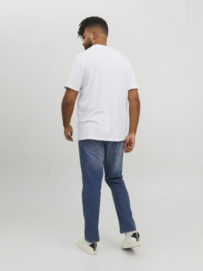 Jack & Jones Conrad T-Shirt White - Trička - Trička nadměrné velikosti - 2XL-14XL