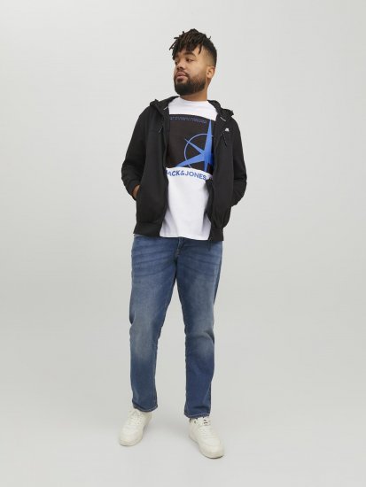 Jack & Jones Conrad T-Shirt White - Trička - Trička nadměrné velikosti - 2XL-14XL