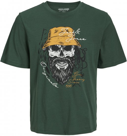 Jack & Jones Roxbury T-Shirt Green - Trička - Trička nadměrné velikosti - 2XL-14XL