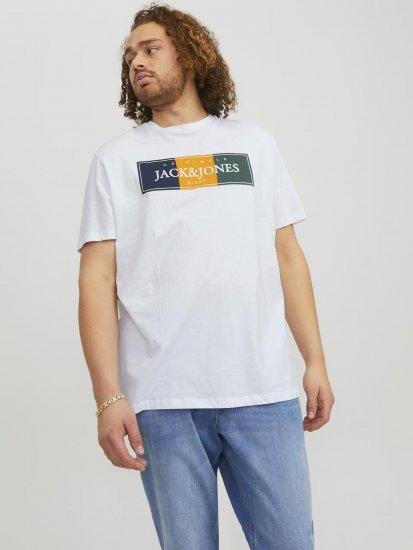 Jack & Jones Codyy T-Shirt White - Trička - Trička nadměrné velikosti - 2XL-14XL