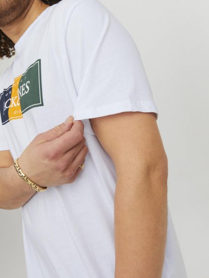 Jack & Jones Codyy T-Shirt White - Trička - Trička nadměrné velikosti - 2XL-14XL