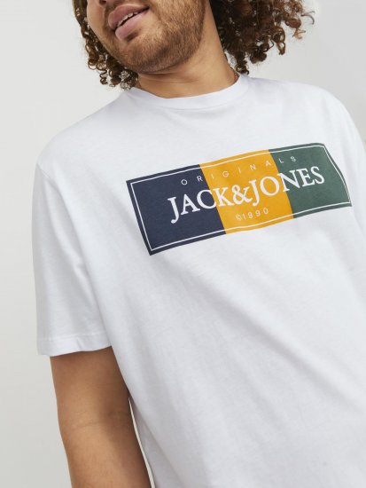 Jack & Jones Codyy T-Shirt White - Trička - Trička nadměrné velikosti - 2XL-14XL