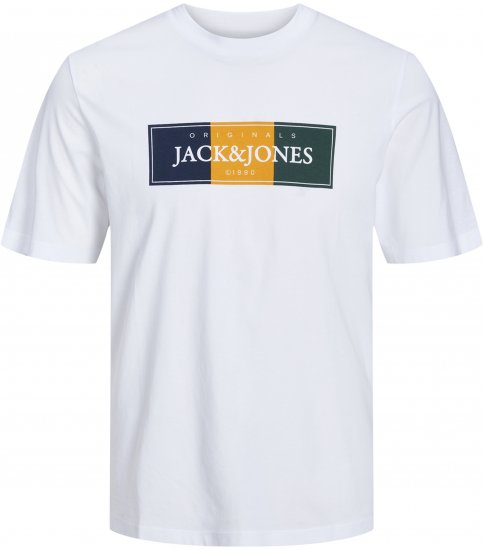 Jack & Jones Codyy T-Shirt White - Trička - Trička nadměrné velikosti - 2XL-14XL