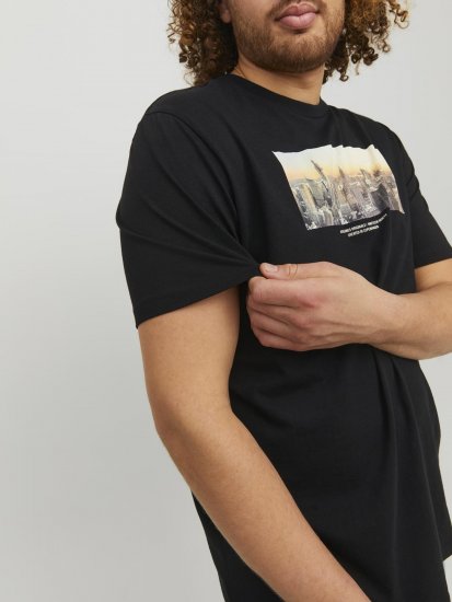 Jack & Jones Copenhagen Photo T-Shirt Black - Trička - Trička nadměrné velikosti - 2XL-14XL