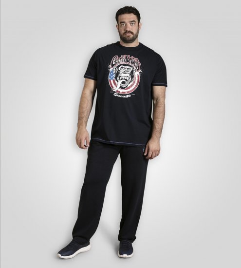 D555 Birkenhead T-Shirt Gas Monkey Garage Navy - Trička - Trička nadměrné velikosti - 2XL-14XL