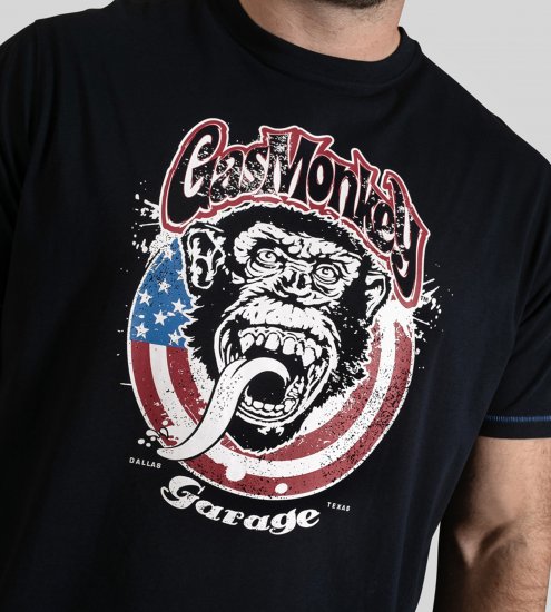 D555 Birkenhead T-Shirt Gas Monkey Garage Navy - Trička - Trička nadměrné velikosti - 2XL-14XL
