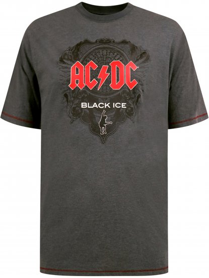 D555 Clydebank T-Shirt Official AC/DC Black Ice Grey - Trička - Trička nadměrné velikosti - 2XL-14XL