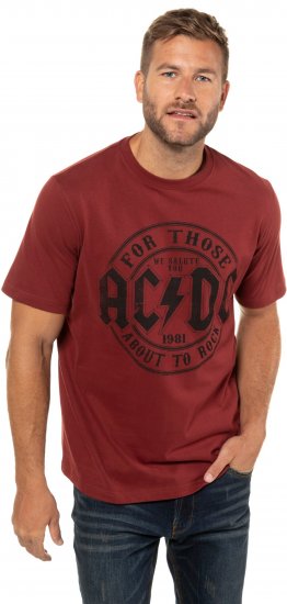 JP1880 AC/DC T-Shirt Rust Red - Trička s kapelami - 