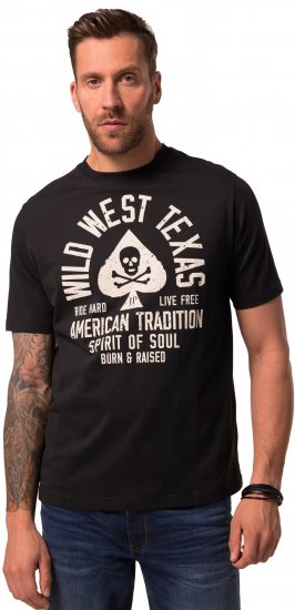 JP1880 T-Shirt 2-Pack Wild West Black And White - Trička - Trička nadměrné velikosti - 2XL-14XL