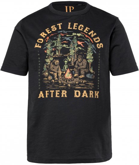 JP1880 T-Shirt Short Sleeve Forest Legends Black - Trička - Trička nadměrné velikosti - 2XL-14XL