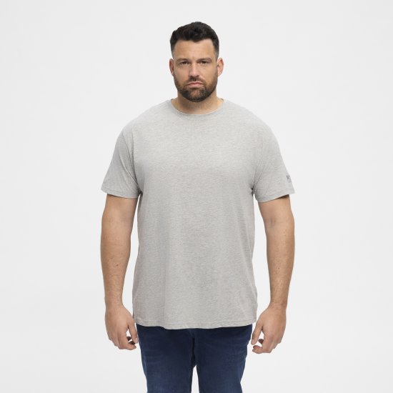 North Latitude T-Shirt O-Neck Grey Melange TALL - TALL trička - Prodloužená pánská trička