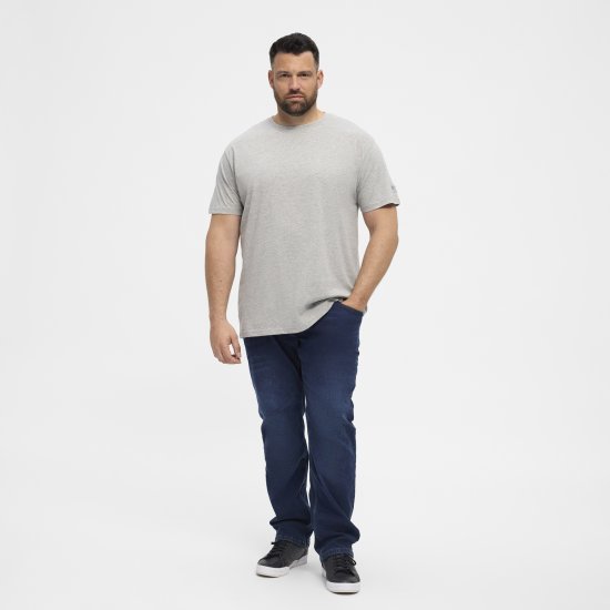 North Latitude T-Shirt O-Neck Grey Melange TALL - TALL trička - Prodloužená pánská trička