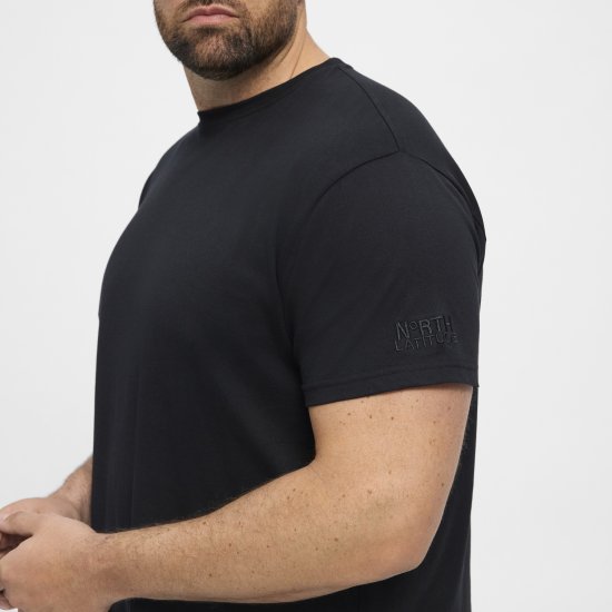 North Latitude T-Shirt O-Neck Black TALL - TALL trička - Prodloužená pánská trička