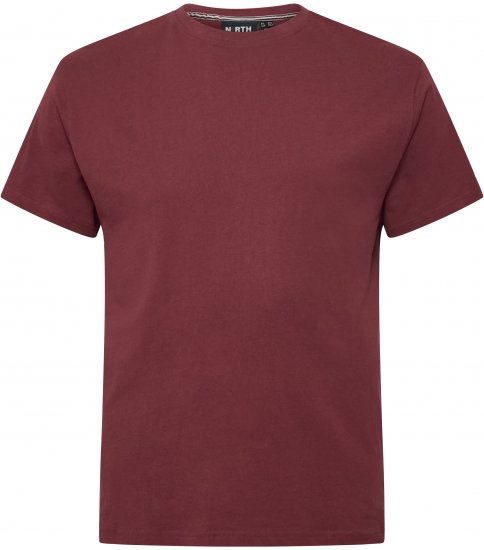 North Latitude T-Shirt O-Neck Bordeaux TALL - TALL trička - Prodloužená pánská trička