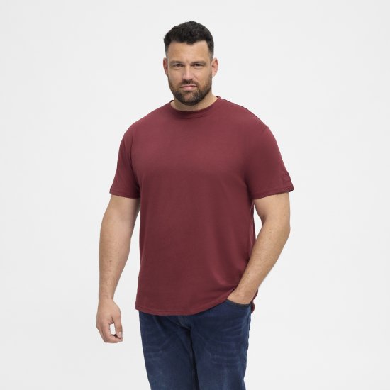 North Latitude T-Shirt O-Neck Bordeaux TALL - TALL trička - Prodloužená pánská trička