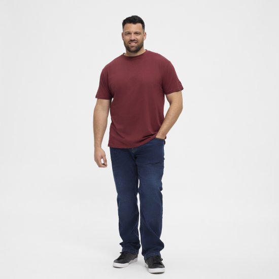 North Latitude T-Shirt O-Neck Bordeaux TALL - TALL trička - Prodloužená pánská trička