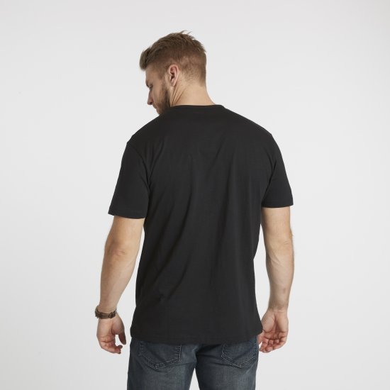 North Latitude Denim Printed T-Shirt Black TALL - TALL trička - Prodloužená pánská trička