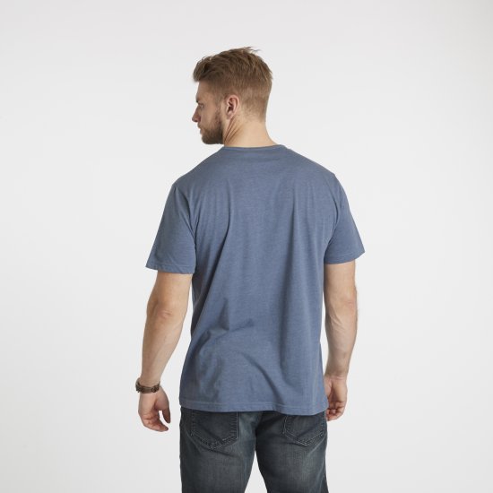 North Latitude Denim Printed T-Shirt Blue Melange TALL - TALL trička - Prodloužená pánská trička